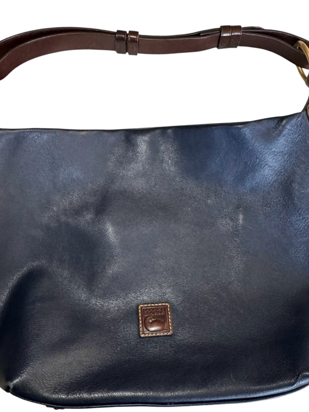 Dooney & Bourke Navy Leather Hobo Shoulder Bag